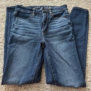 American Eagle Outfitters Women's Dark Blue Skinny Jeans